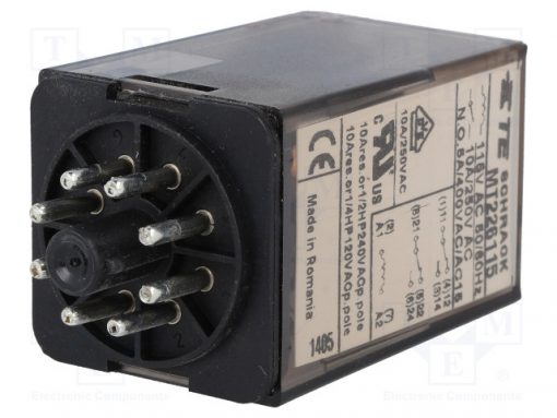 6-1393090-7_Relay: electromagnetic; DPDT; Ucoil:115VAC; 10A/250VAC; 10A/30VDC