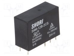 S4M-12B-2C_Relay: electromagnetic; DPDT; Ucoil:12VDC; 5A/250VAC; 5A/30VDC