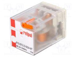 R15-2012-23-5024-WT_Relay: electromagnetic; DPDT; Ucoil:24VAC; 10A/250VAC; 10A/24VDC