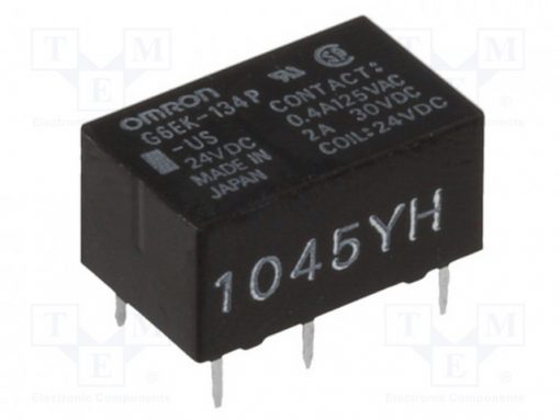 G6EK-134P-US 24VDC_Relay: electromagnetic; SPDT; Ucoil:24VDC; 0.4A/125VAC; 2A/30VDC