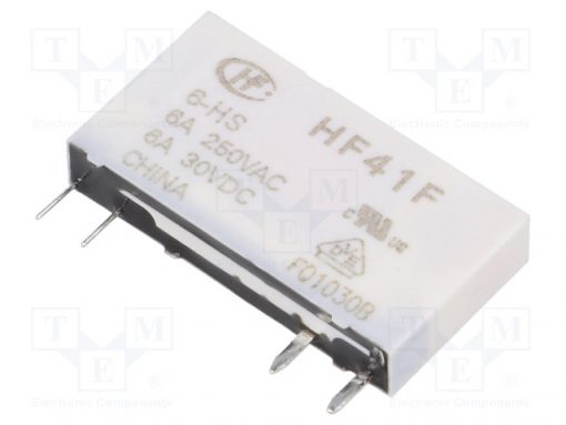 HF41F/6-HS_Relay: electromagnetic; SPST-NO; Ucoil:6VDC; 6A/250VAC; 6A/30VDC