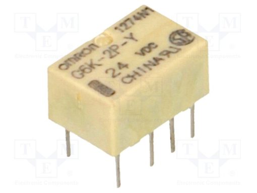 G6K-2P-Y 24VDC_Ρελέ: Ηλεκτρομαγνητικός; DPDT; Uπηνίου: 24VDC; Iεπαφών max: 1A
