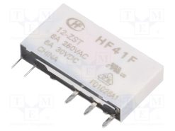 HF41F/12-ZST_Ρελέ: Ηλεκτρομαγνητικός; SPDT; Uπηνίου: 12VDC; 6A; 6A/250VAC; PCB