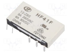 HF41F/012-Z8S_Ρελέ: Ηλεκτρομαγνητικός; SPDT; Uπηνίου: 12VDC; 6A; 6A/250VAC; PCB