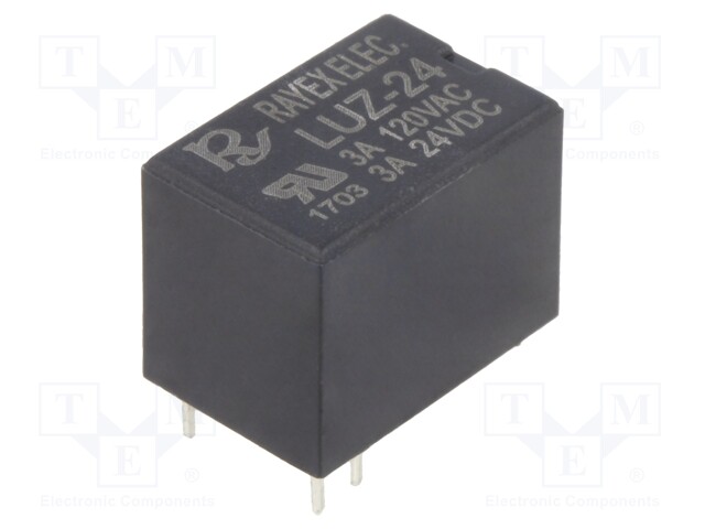 LUZ-24_Ρελέ: Ηλεκτρομαγνητικός; SPDT; Uπηνίου: 24VDC; Iεπαφών max: 3A